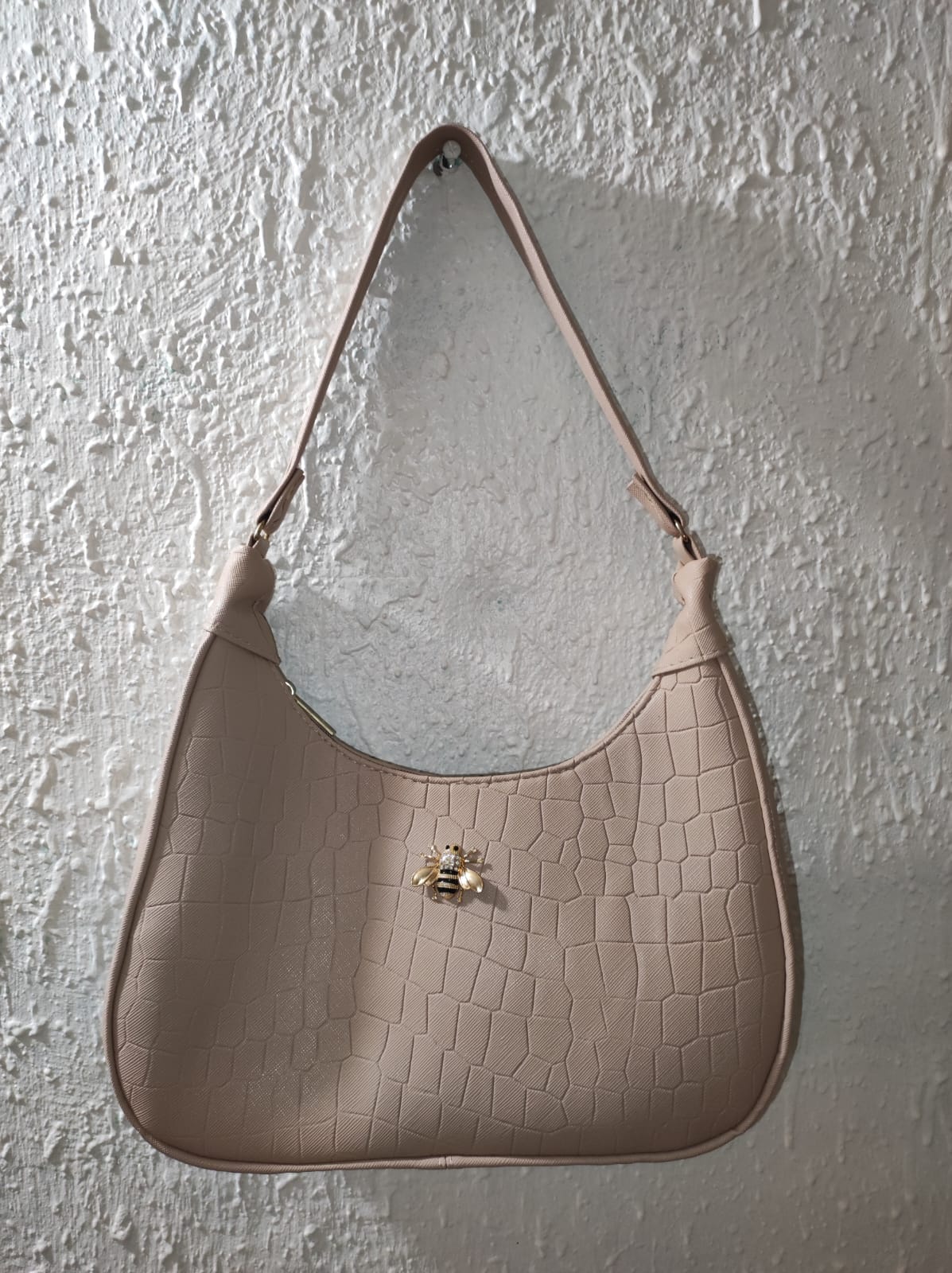 Imagen de Bolsa Hombro Beige con Textura